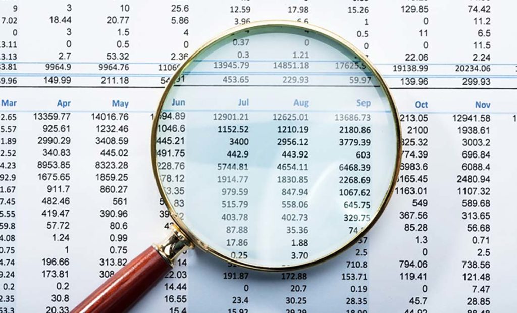 Financials under a magnifying glass